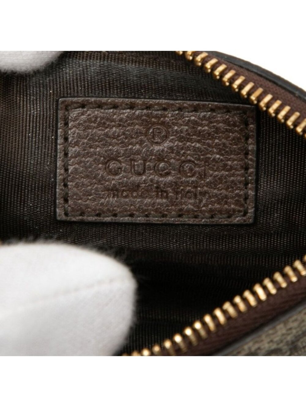 ★SOLD★ Gucci GG Supreme Coin Case Beige Leather 1 - Picture 6 of 7